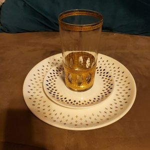 Set of 8 antique dishes and goblets